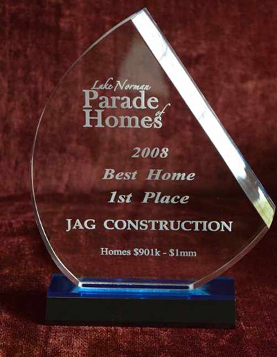 Award JAG Construction New Home Contractor Parade of Homes