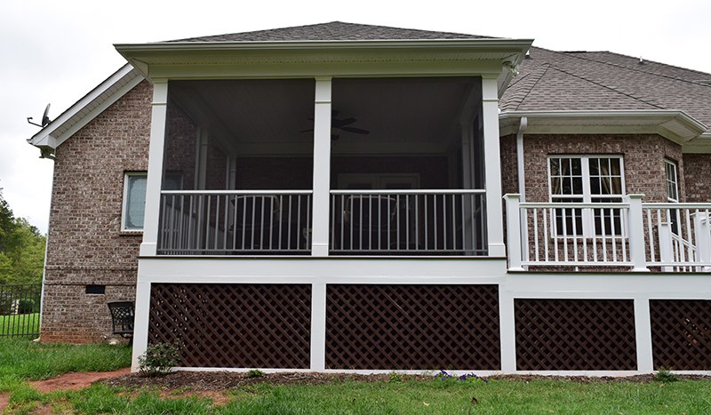 his screen porch was done in Davidson