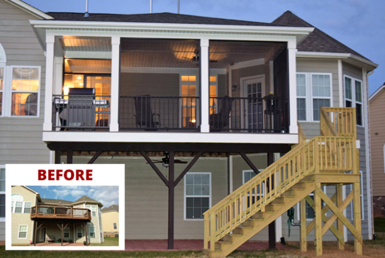 Screen Porch Transformation In Huntersville